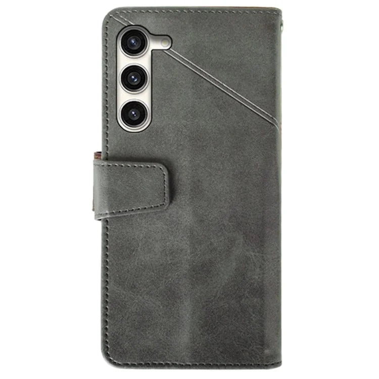 IDEWEI For Samsung Galaxy S24+ Calf Texture Leather Case Wallet Phone Cover