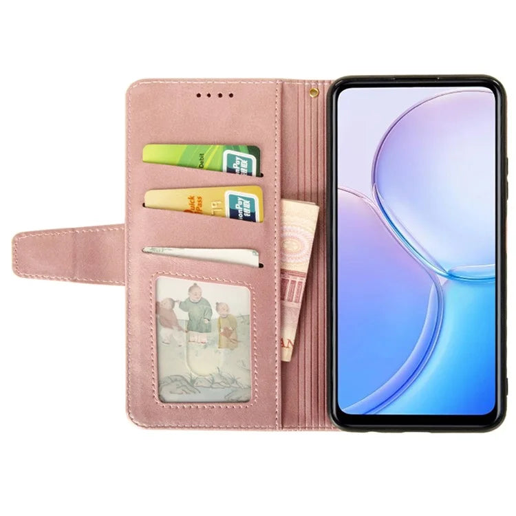 IDEWEI For Samsung Galaxy S24+ Calf Texture Leather Case Wallet Phone Cover