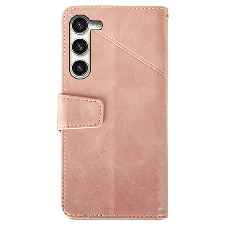 IDEWEI For Samsung Galaxy S24+ Calf Texture Leather Case Wallet Phone Cover