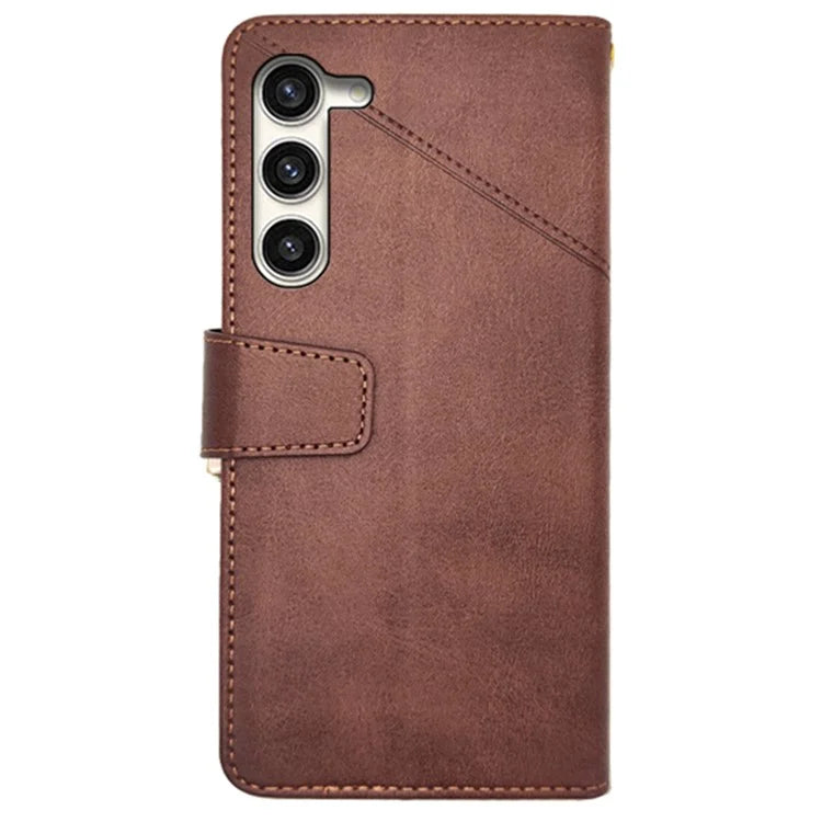 IDEWEI For Samsung Galaxy S24+ Calf Texture Leather Case Wallet Phone Cover