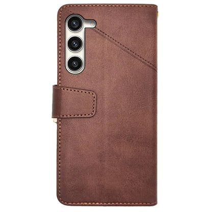 IDEWEI For Samsung Galaxy S24+ Calf Texture Leather Case Wallet Phone Cover