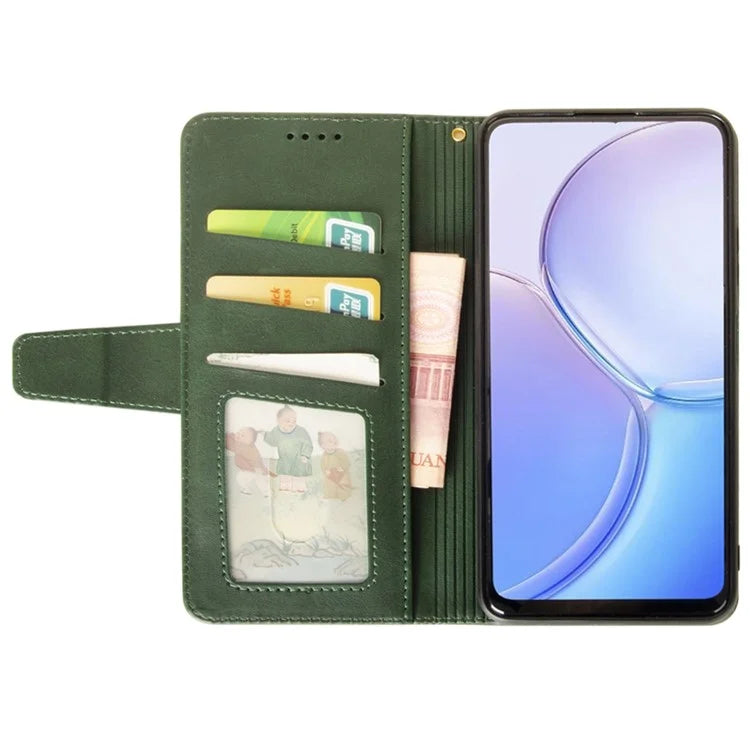 IDEWEI For Samsung Galaxy S24+ Calf Texture Leather Case Wallet Phone Cover