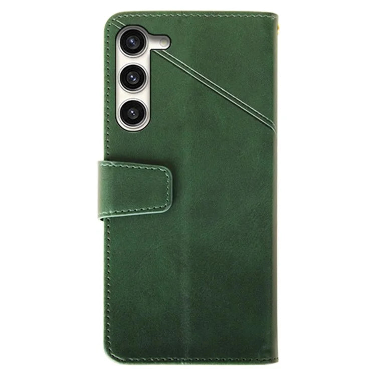IDEWEI For Samsung Galaxy S24+ Calf Texture Leather Case Wallet Phone Cover