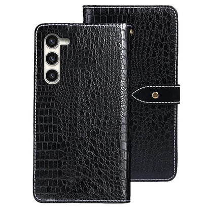 IDEWEI For Samsung Galaxy S24+ Leather Case Phone Wallet Cover Crocodile Texture