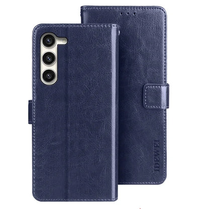 IDEWEI For Samsung Galaxy S24+ Wallet Phone Case Crazy Horse Flip Leather Cover