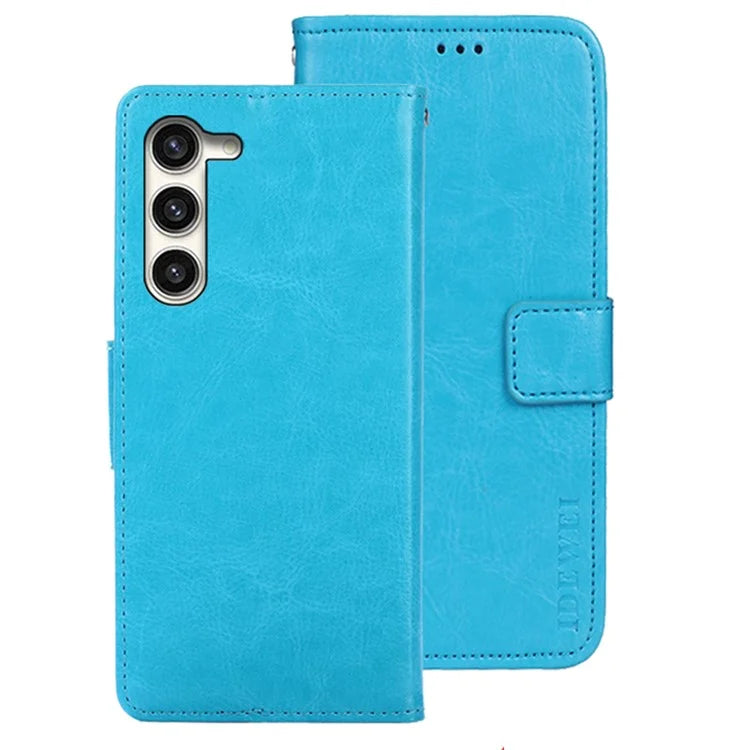 IDEWEI For Samsung Galaxy S24+ Wallet Phone Case Crazy Horse Flip Leather Cover