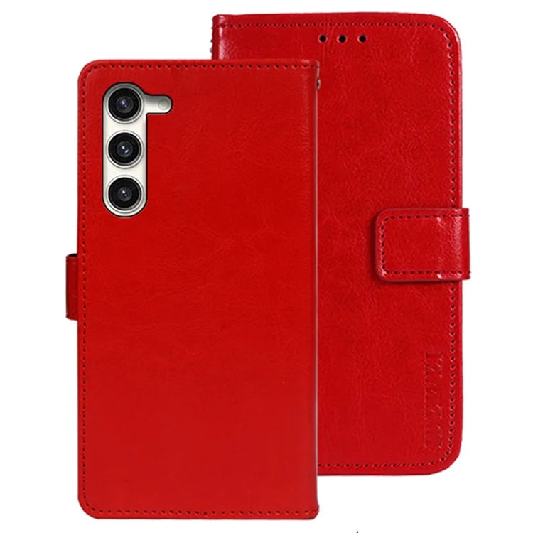 IDEWEI For Samsung Galaxy S24+ Wallet Phone Case Crazy Horse Flip Leather Cover