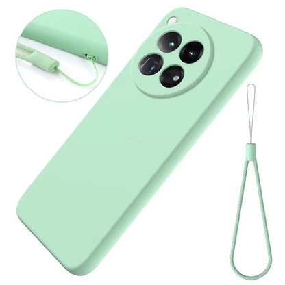 For OnePlus 12 5G Liquid Silicone Phone Case with Soft Anti-Scratch Lining