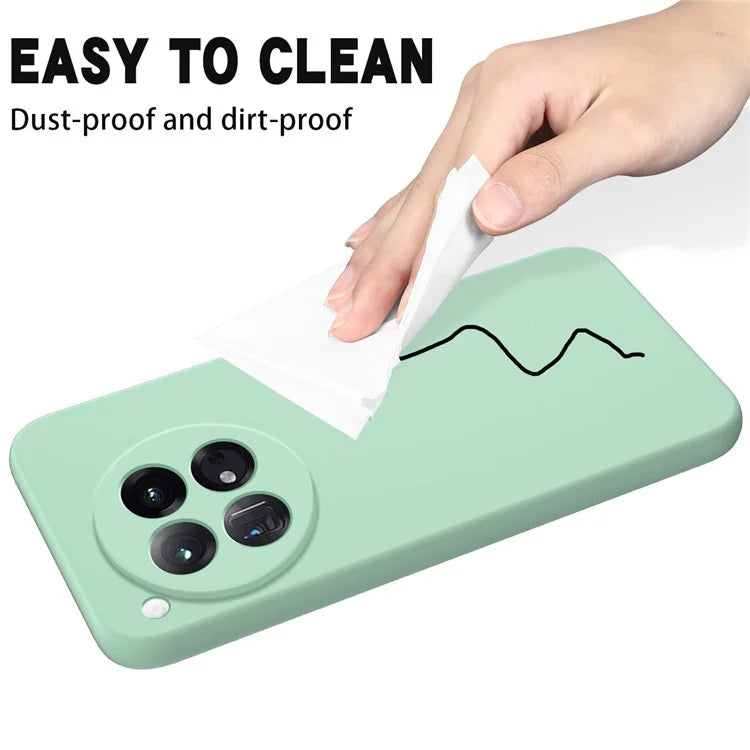 For OnePlus 12 5G Liquid Silicone Phone Case with Soft Anti-Scratch Lining