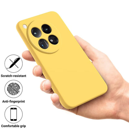 For OnePlus 12 5G Liquid Silicone Phone Case with Soft Anti-Scratch Lining