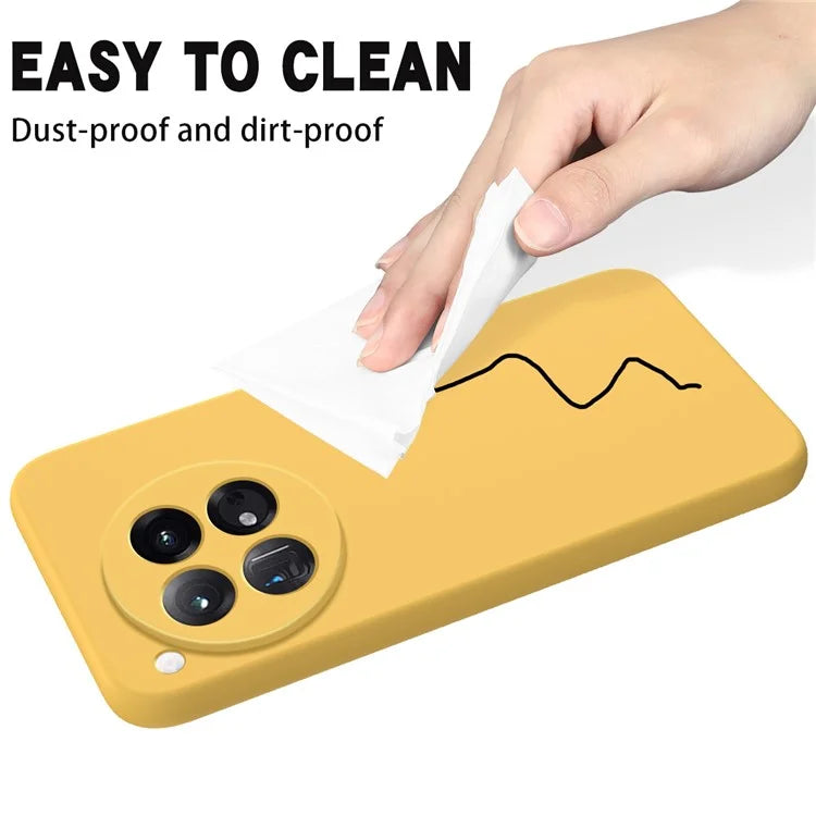 For OnePlus 12 5G Liquid Silicone Phone Case with Soft Anti-Scratch Lining