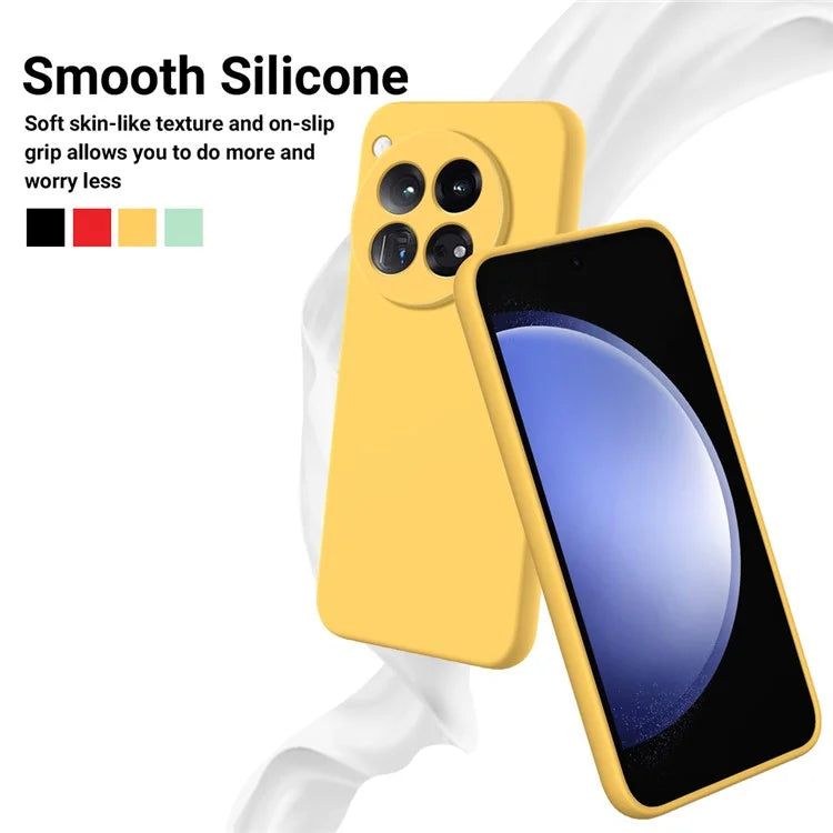 For OnePlus 12 5G Liquid Silicone Phone Case with Soft Anti-Scratch Lining