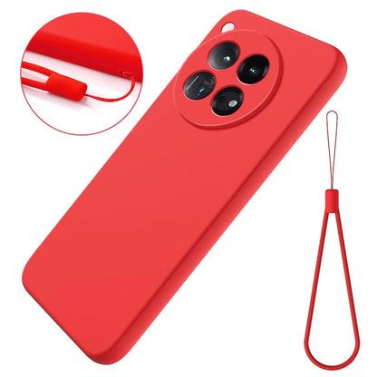 For OnePlus 12 5G Liquid Silicone Phone Case with Soft Anti-Scratch Lining