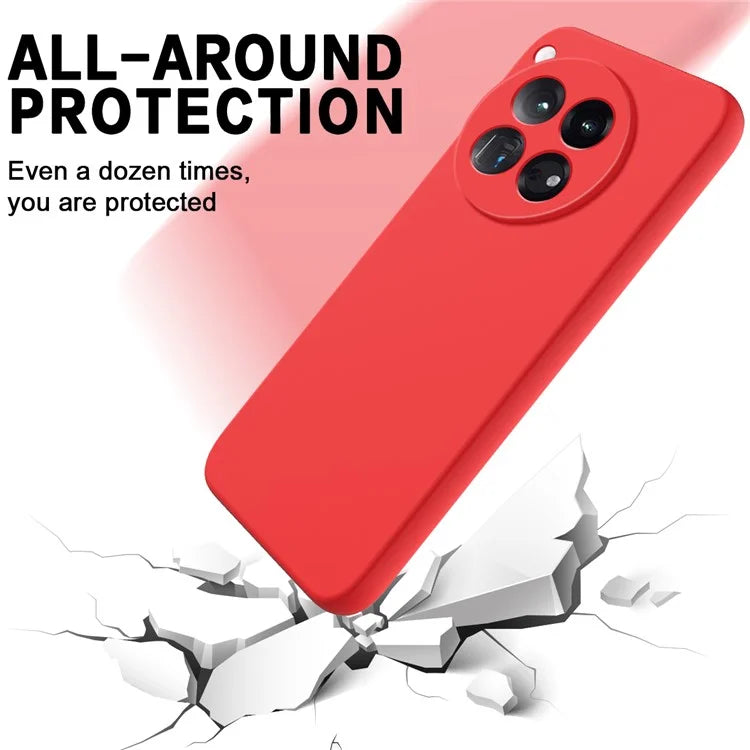 For OnePlus 12 5G Liquid Silicone Phone Case with Soft Anti-Scratch Lining