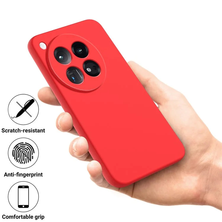 For OnePlus 12 5G Liquid Silicone Phone Case with Soft Anti-Scratch Lining