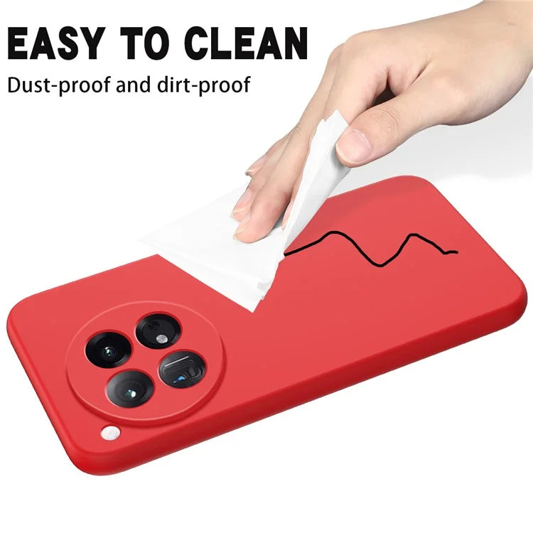 For OnePlus 12 5G Liquid Silicone Phone Case with Soft Anti-Scratch Lining