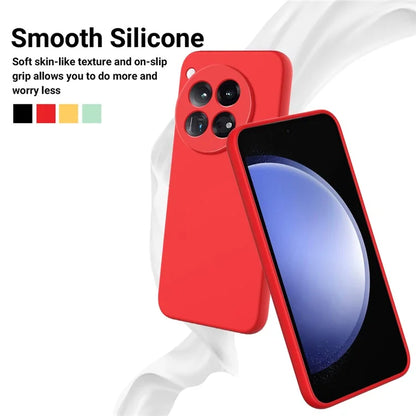 For OnePlus 12 5G Liquid Silicone Phone Case with Soft Anti-Scratch Lining
