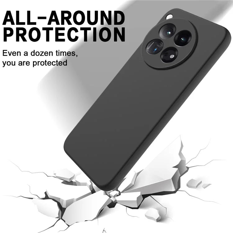 For OnePlus 12 5G Liquid Silicone Phone Case with Soft Anti-Scratch Lining