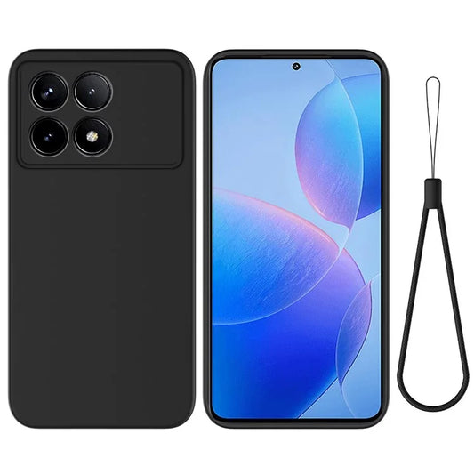 For Xiaomi Redmi K70 5G / K70 Pro 5G Liquid Silicone Phone Case Fiber Lining Cushion Texture Cover