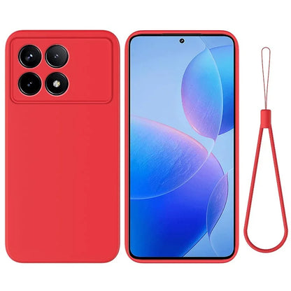 For Xiaomi Redmi K70 5G / K70 Pro 5G Liquid Silicone Phone Case Fiber Lining Cushion Texture Cover