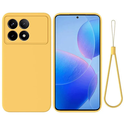 For Xiaomi Redmi K70 5G / K70 Pro 5G Liquid Silicone Phone Case Fiber Lining Cushion Texture Cover