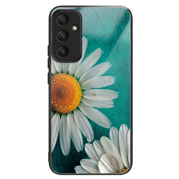 For Samsung Galaxy A55 5G Tempered Glass+TPU Phone Case Pattern Printing