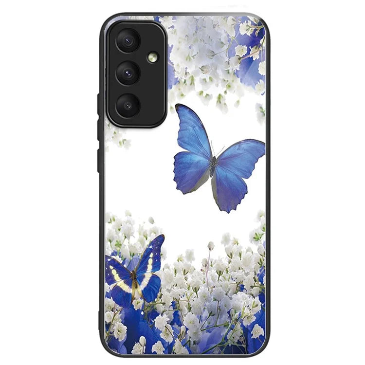 For Samsung Galaxy A55 5G Tempered Glass+TPU Phone Case Pattern Printing