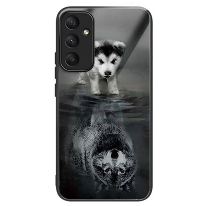 For Samsung Galaxy A55 5G Tempered Glass+TPU Phone Case Pattern Printing