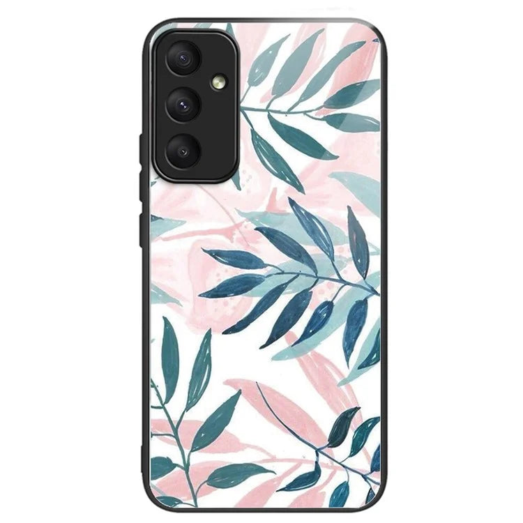 For Samsung Galaxy A55 5G Tempered Glass+TPU Phone Case Pattern Printing