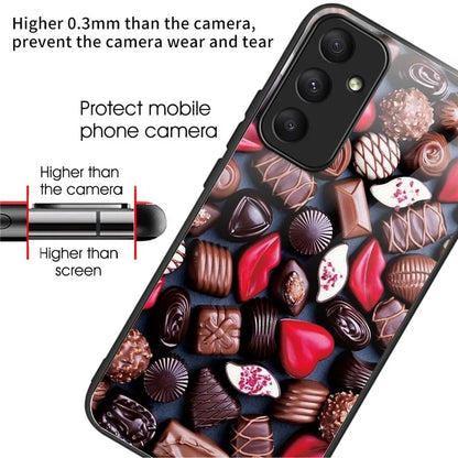 For Samsung Galaxy A55 5G Tempered Glass+TPU Phone Case Pattern Printing