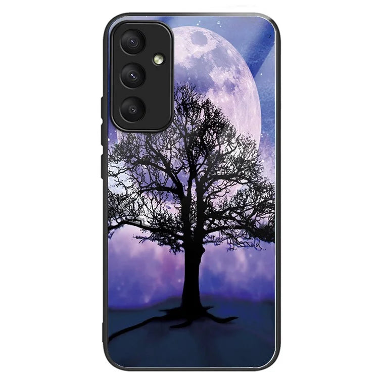 For Samsung Galaxy A55 5G Tempered Glass+TPU Phone Case Pattern Printing