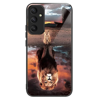 For Samsung Galaxy A55 5G Tempered Glass+TPU Phone Case Pattern Printing