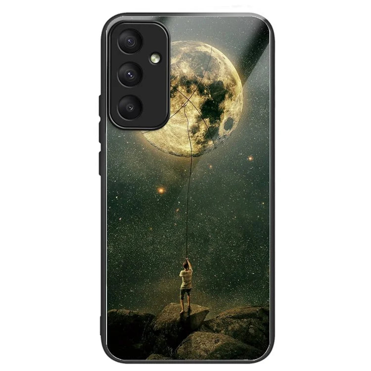 For Samsung Galaxy A55 5G Tempered Glass+TPU Phone Case Pattern Printing