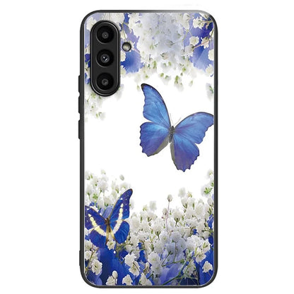 Tempered Glass Case for Samsung Galaxy A14 4G / 5G TPU Frame Pattern Printing