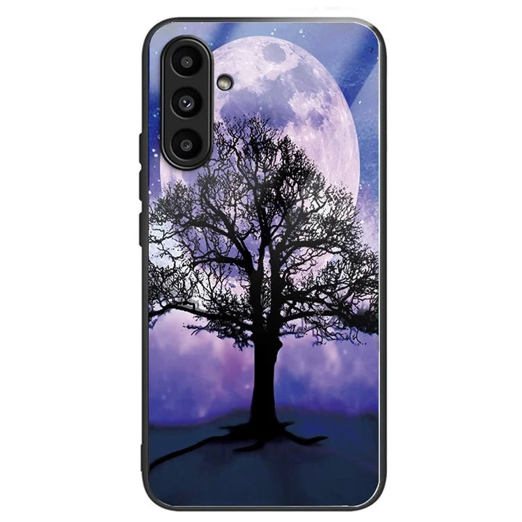 Tempered Glass Case for Samsung Galaxy A14 4G / 5G TPU Frame Pattern Printing