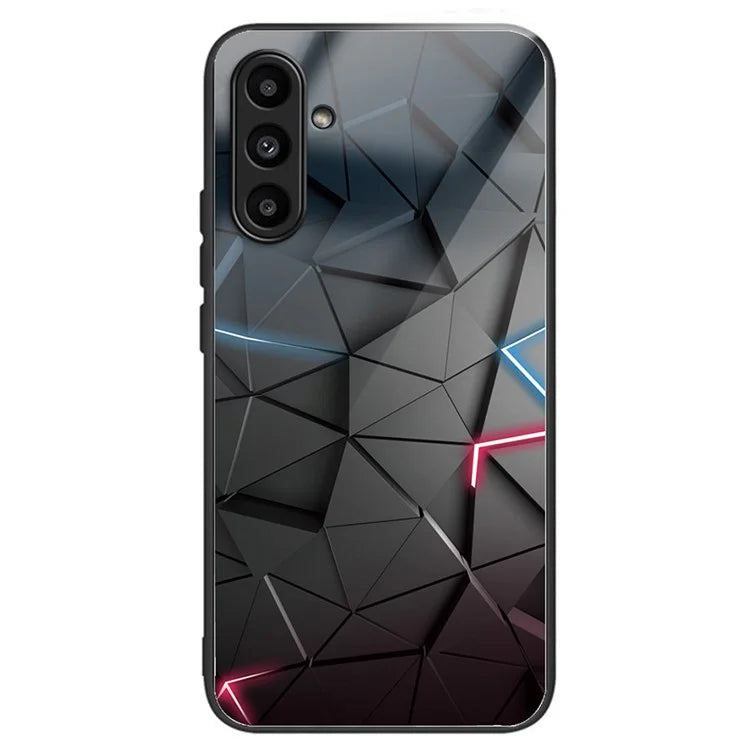 Tempered Glass Case for Samsung Galaxy A14 4G / 5G TPU Frame Pattern Printing