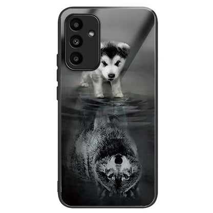 For Samsung Galaxy A15 4G / 5G Phone Case Pattern Printing Tempered Glass Cover