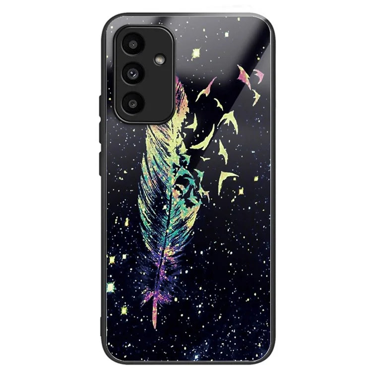 For Samsung Galaxy A15 4G / 5G Phone Case Pattern Printing Tempered Glass Cover
