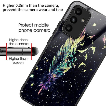 For Samsung Galaxy A15 4G / 5G Phone Case Pattern Printing Tempered Glass Cover