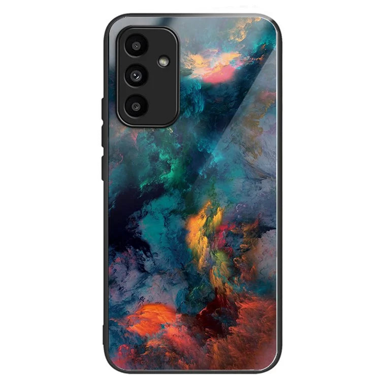 For Samsung Galaxy A15 4G / 5G Phone Case Pattern Printing Tempered Glass Cover