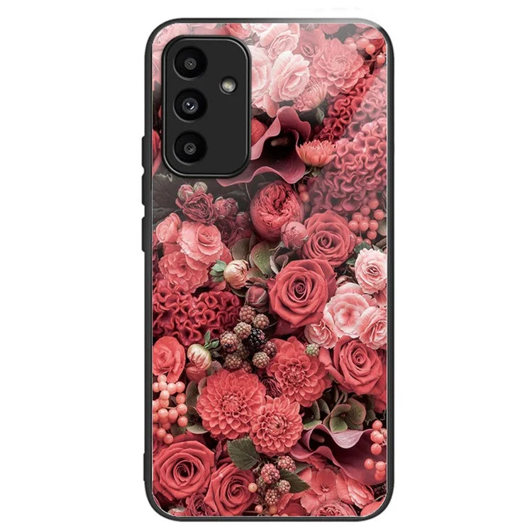 For Samsung Galaxy A15 4G / 5G Phone Case Pattern Printing Tempered Glass Cover