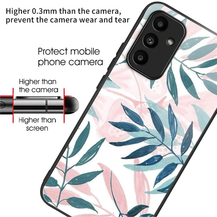 For Samsung Galaxy A15 4G / 5G Phone Case Pattern Printing Tempered Glass Cover