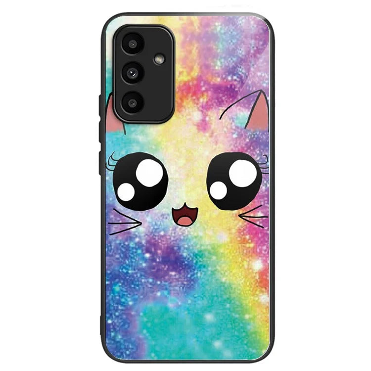 For Samsung Galaxy A15 4G / 5G Phone Case Pattern Printing Tempered Glass Cover