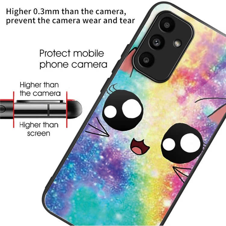 For Samsung Galaxy A15 4G / 5G Phone Case Pattern Printing Tempered Glass Cover