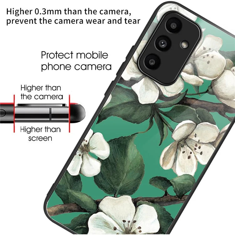 For Samsung Galaxy A15 4G / 5G Phone Case Pattern Printing Tempered Glass Cover