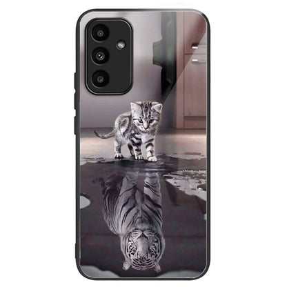 For Samsung Galaxy A15 4G / 5G Phone Case Pattern Printing Tempered Glass Cover