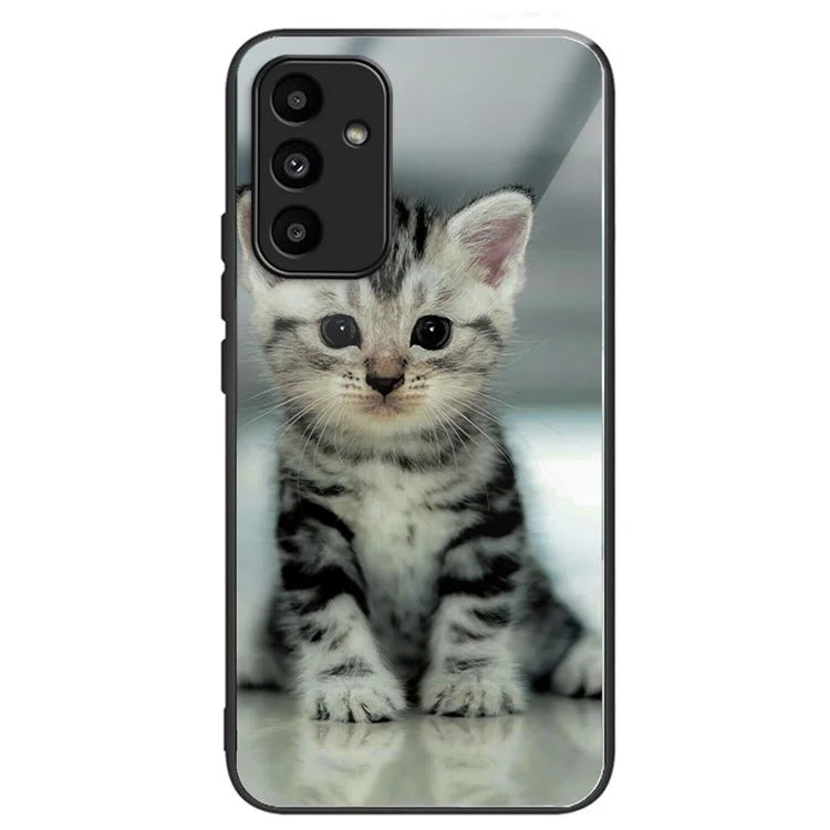 For Samsung Galaxy A15 4G / 5G Phone Case Pattern Printing Tempered Glass Cover