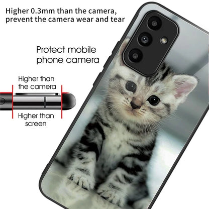 For Samsung Galaxy A15 4G / 5G Phone Case Pattern Printing Tempered Glass Cover