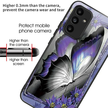For Samsung Galaxy A15 4G / 5G Phone Case Pattern Printing Tempered Glass Cover