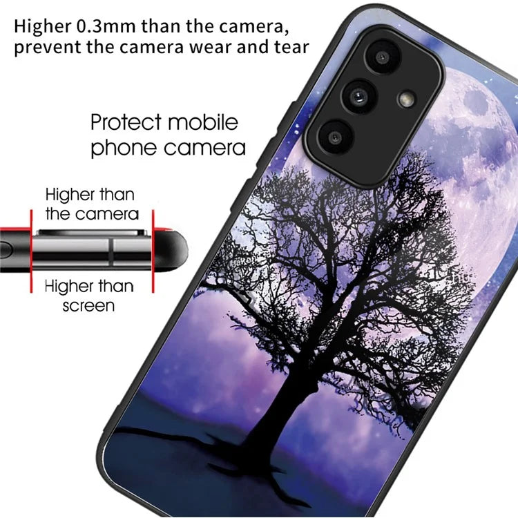 For Samsung Galaxy A15 4G / 5G Phone Case Pattern Printing Tempered Glass Cover